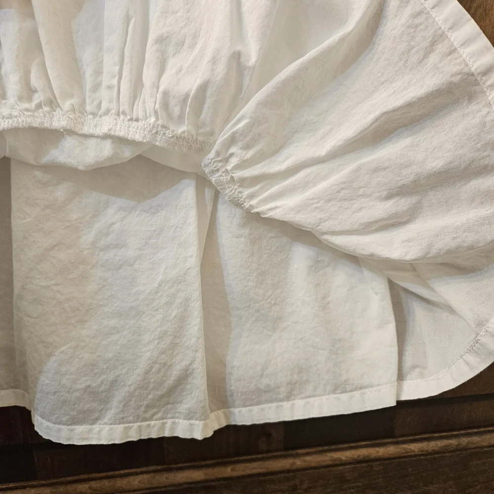 White Cotton Toddler Girls' Dress